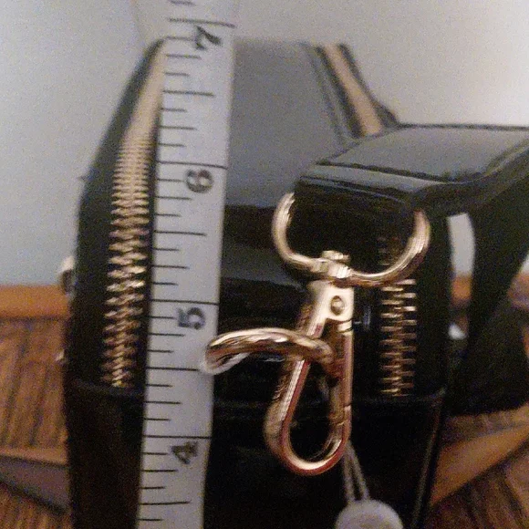 Valentino Black and Gold Studded Crossbody Bag - Picture 8 of 12